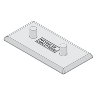 60-205-2 MODULAR SOLUTIONS POLYAMIDE END CAP 30MM X 60MM LIGHT GRAY